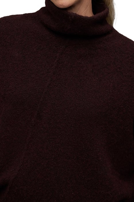 LOCK ROLL NECK RAISIN RED 7