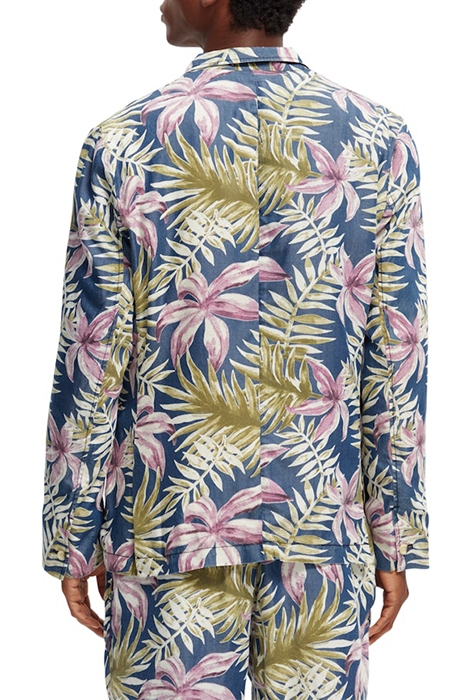 UNCONSTRUCTED PRINTED TENCEL™ BLAZER COMBO A 4