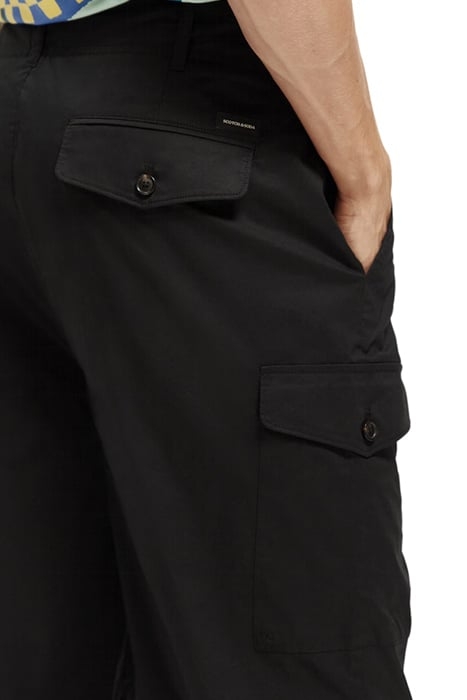 SEASONAL-FIT LIGHTWEIGHT POPLIN CARGO PANTS BLACK 7