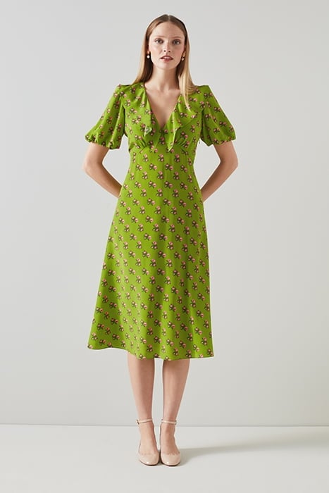 EDELINE MIDI DRESS LIME 5