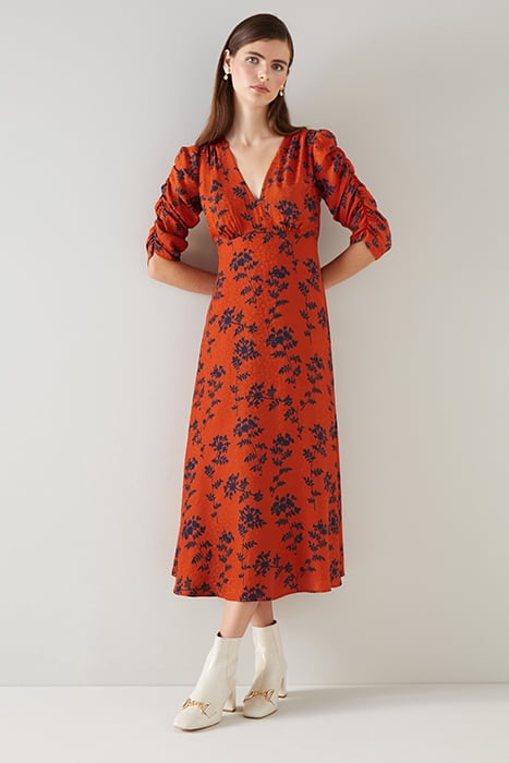 ERIN MIDI DRESS BURNT ORANGE 1