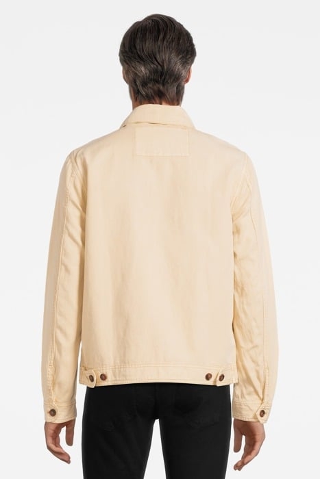SHORT GARMENT-DYED COTTON-LINEN JACKET SAND 4