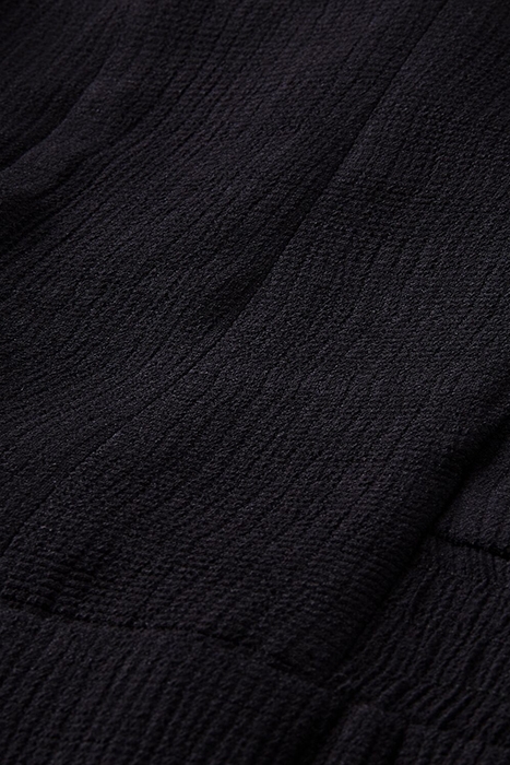 MIDI- LENGTH PANELED DRESS WITH GATHERING DETAILS BLACK 3