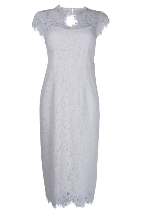 LACE SHIFT DRESS MIDI SNOW WHITE 1