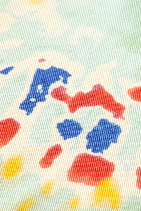 FAVE- PRINTED BERMUDA SHORT MINT FLOWER TIE DYE 7