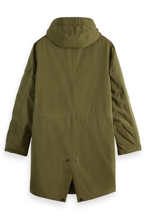 PARKA JACKET WITH TEDDY LINING MILITARY 2