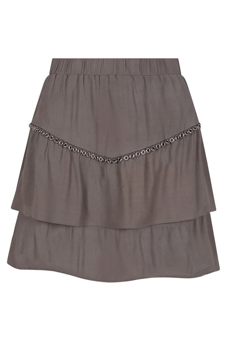 D6CHIA EYELET MINI SKIRT WARM GREY 3
