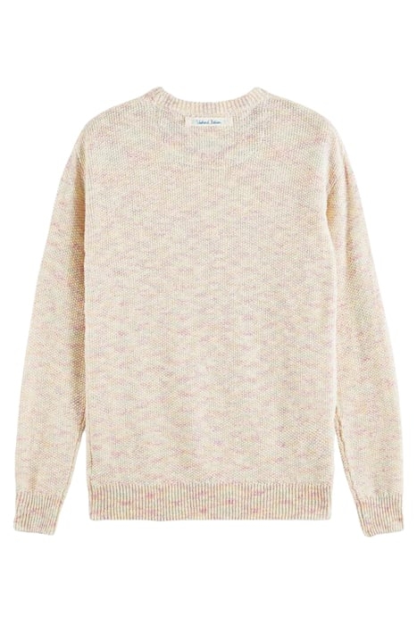 SPACED-DYE YARN STRUCTURED CREWNECK PULLOVER COMBO A 8