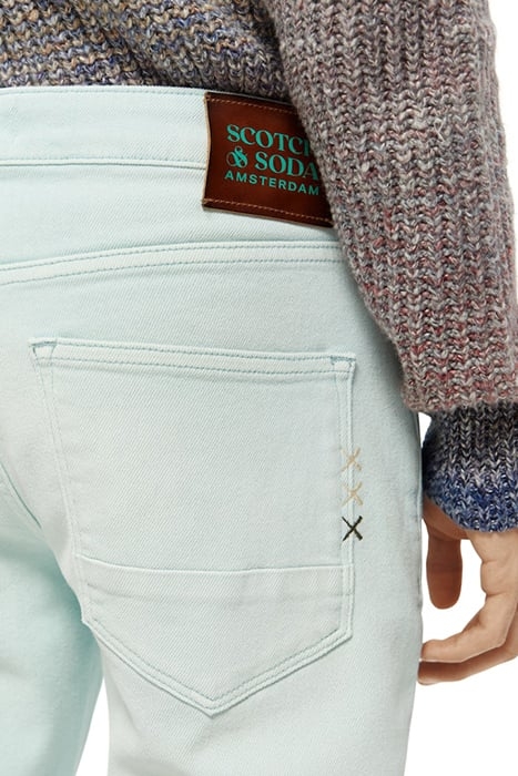 SKIM SKINNY JEANS — GARMENT DYED COLOURS MINT 7