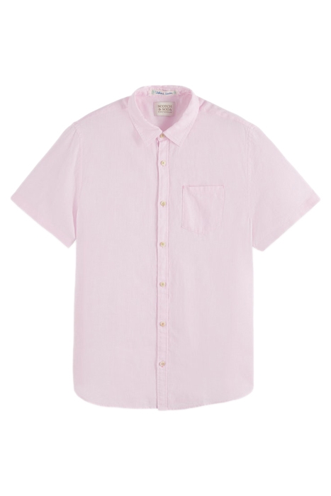 SHORT SLEEVE LINEN SHIRT ROSE 1
