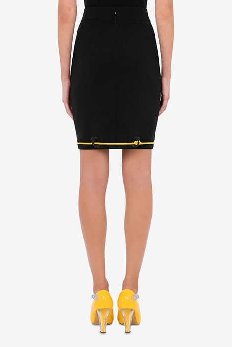 CREPE MINISKIRT NAUTICAL DETAILS BLACK 2
