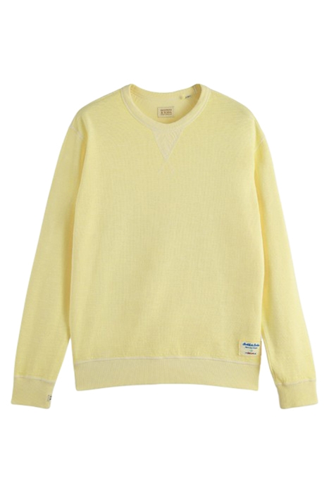 GARMENT-DYED STRUCTURED SWEATSHIRT DAFFODIL 1