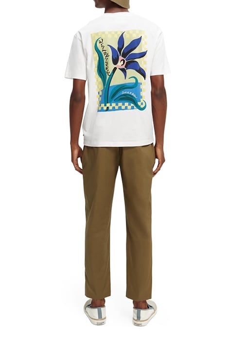 FLOWER ARTWORK RELAXED-FIT T-SHIRT WHITE 4