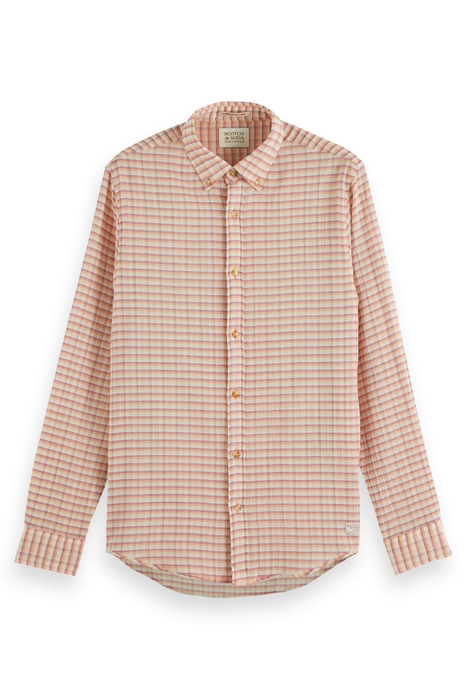 LIGHT WEIGHT VOILE SEERSUCKER SHIRT IN CHECKS WHITE/MULTI CH 1