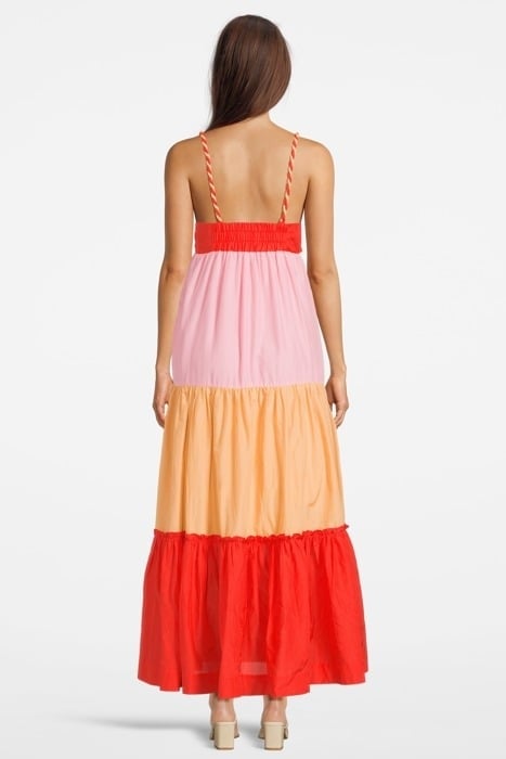 COLOR BLOCK SILK-BLEND MAXI DRESS COMBO Y 3