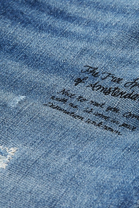 THE LINE HIGH RISE SKINNY IN ORGANIC COTTON — WONDER OF BLUE 3