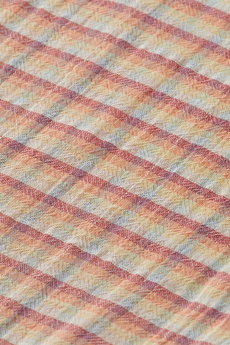 LIGHT WEIGHT VOILE SEERSUCKER SHIRT IN CHECKS WHITE/MULTI CH 6