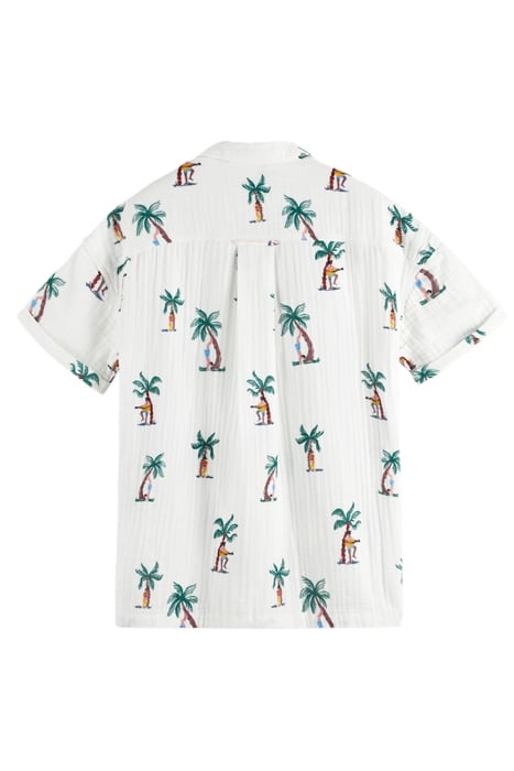 SHORT SLEEVE BONDED & PRINTED SHIRT IN RELAXED FIT MULTI GUI 2