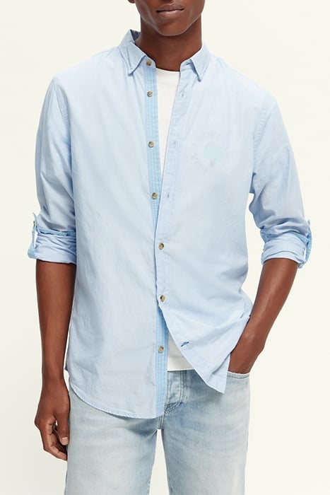 REGULAR-FIT POPLIN SHIRT WITH SLEEVE ROLL-UP COMBO C 2