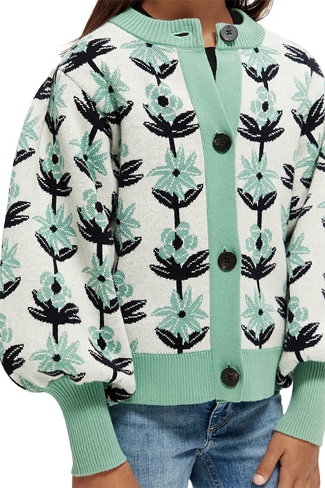 INTARSIA FLOWER CARDIGAN FLOWER INTARSIA 6