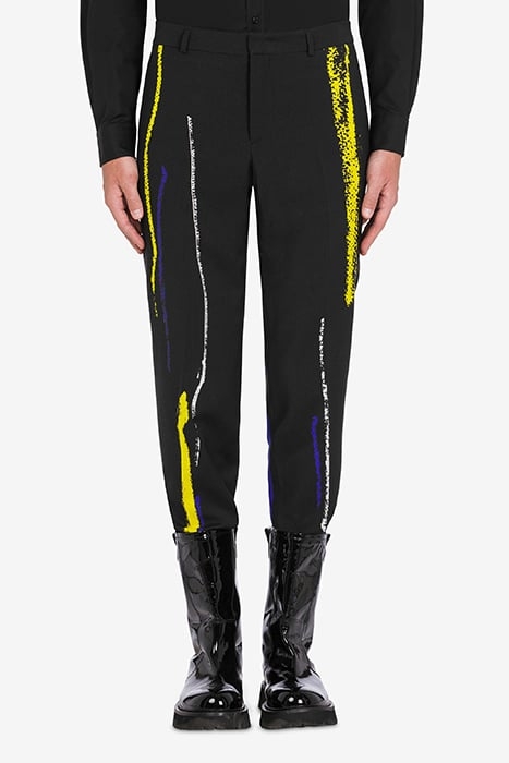 TONY VIRAMONTES ARCHIVE COOL WOOL TROUSERS BLACK 1