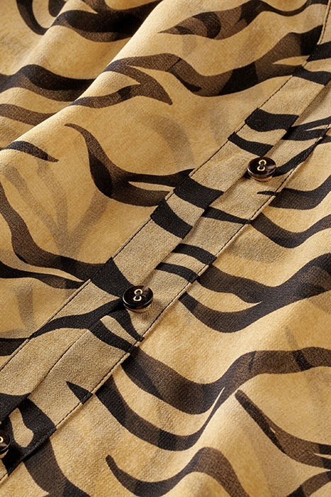 PRINTED SMOCKED SHEER SHIRT COMBO K 3