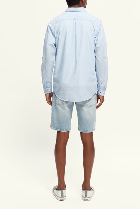 REGULAR-FIT POPLIN SHIRT WITH SLEEVE ROLL-UP COMBO C 4