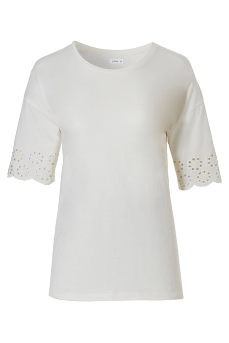 NW TOP TSHIRT SS NOHEMI BRODERIE WHITE IVORY 1