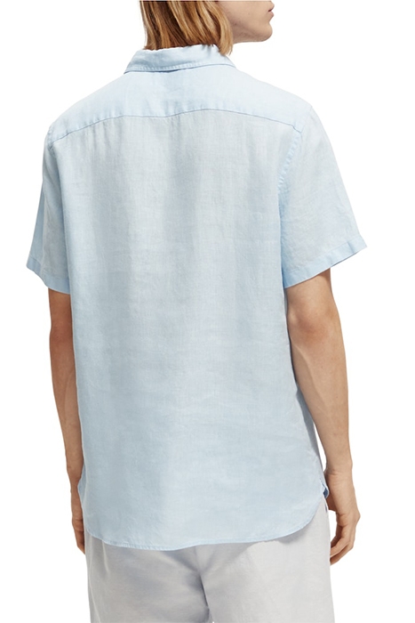 SHORT SLEEVE LINEN SHIRT SKY 3