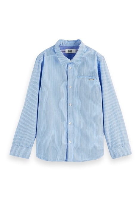 CLASSIC STRIPED LONG-SLEEVED SHIRT IN ORG. COTTON BLUE STRIP 1