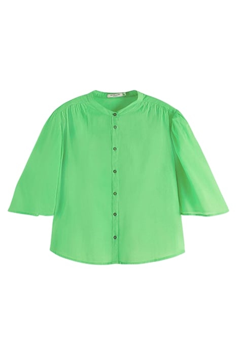 COTTON IN CONVERSION FLUTTER SLEEVE SHIRT BRIGHT PARAKEET 1