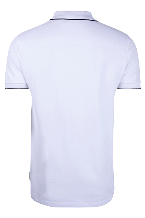 TIPPED PIQUE POLO WHITE / MARINE 2
