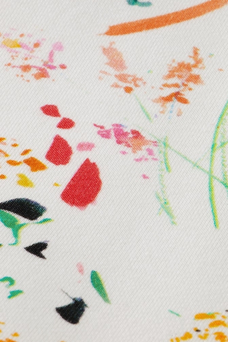 PRINTED LOOSE FIT HOODIE WILDER WHITE 6