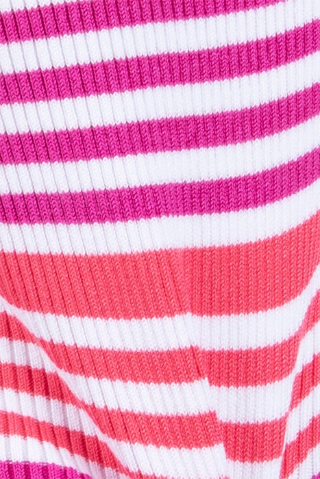 STRIPE TURTLE RIB KNIT WHITE/CAM/WILD ROSA 3