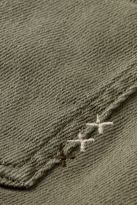 HAUT SKINNY JEANS — GARMENT DYED COLOURS MILITARY GREEN 3