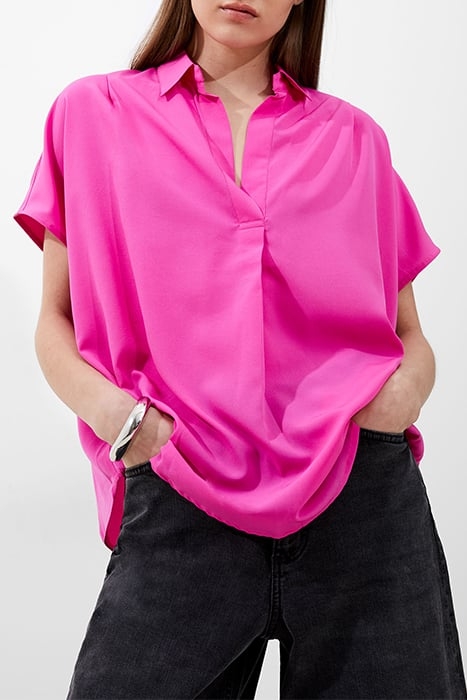 S/S CREPE LIGHT POPOVER WILD ROSA 1