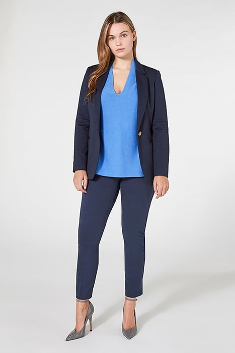 STRETCH MILANO-STITCH BLAZER JACKET DARK BLUE 3