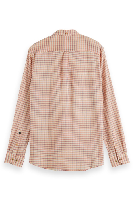 LIGHT WEIGHT VOILE SEERSUCKER SHIRT IN CHECKS WHITE/MULTI CH 7