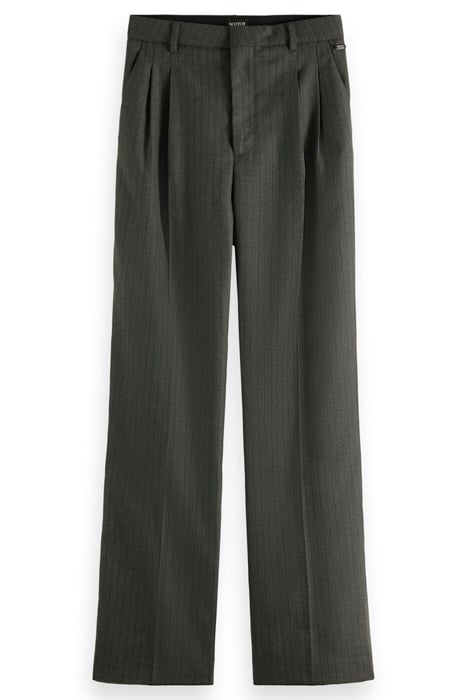 VARSITY STRIPED HIGH-RISE WIDE-LEG SLOUCHY TROUSERS GREY MEL 1