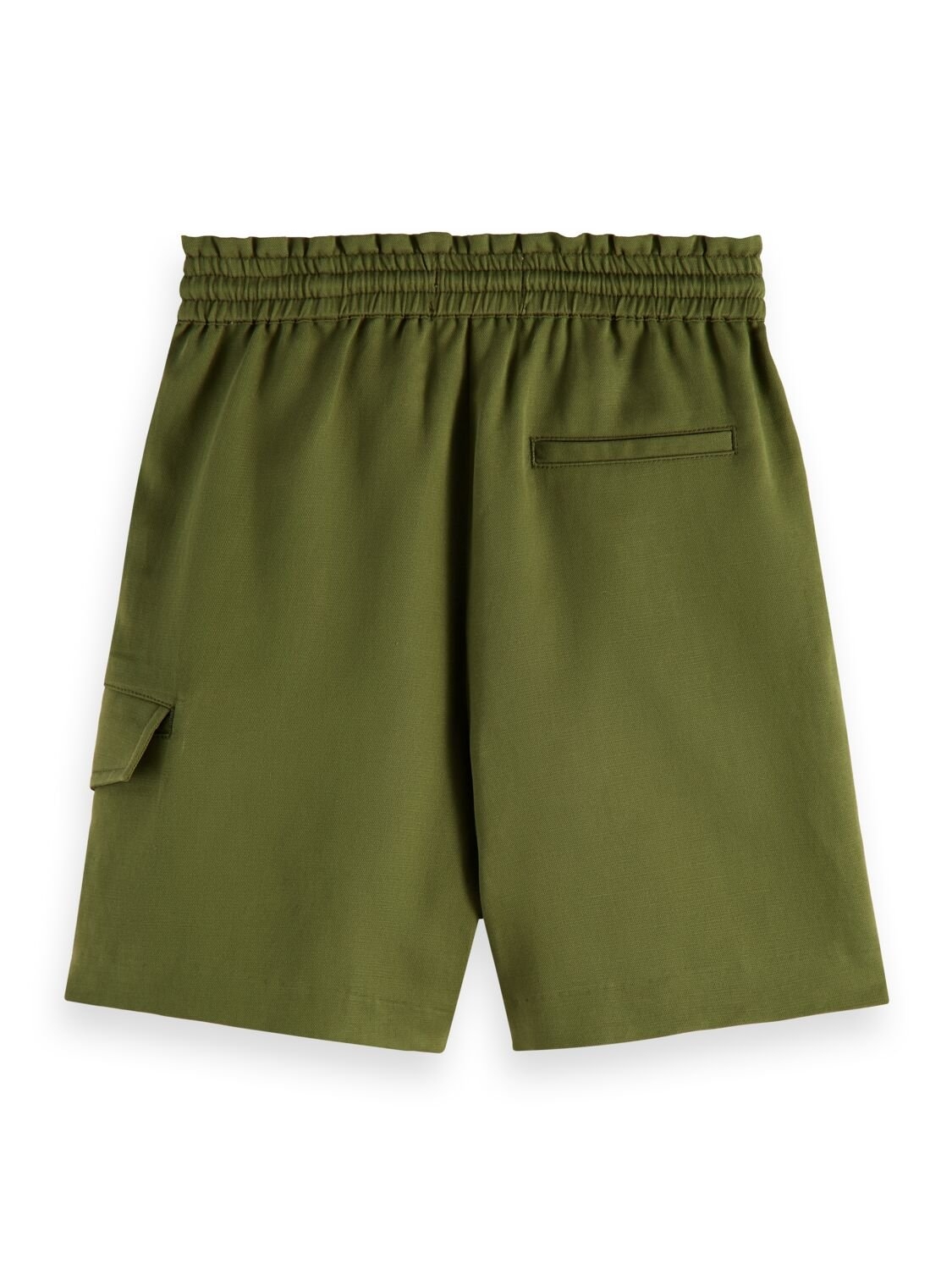 ELASTICATED WAISTBAND POCKET DETAIL SHORTS MILITARY 2