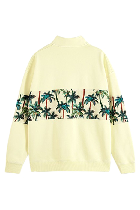 GARMENT DYE FELPA / POPLIN SWEATSHIRT BANANA 2