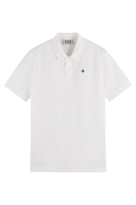 ESSENTIALS - ORGANIC COTTON PIQUE POLO WHITE 1