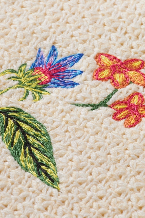 EMBROIDERED CARDIGAN VANILLA WHITE 6