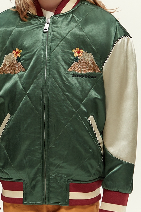 SAKURA SATIN SOUVENIR JACKET MILITARY 6