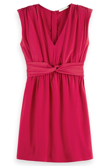 SHORT DRESS WITH KNOTTED BELT CHERRY PIE 1