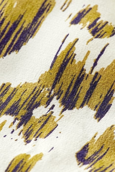 JUMPSUIT WITH KNOTTED BELT BRUSHED IKAT ARMY GREEN 7