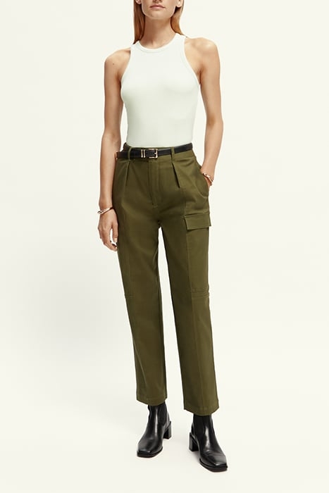 COTTON UTILITY TROUSERS ARMY GREEN 4