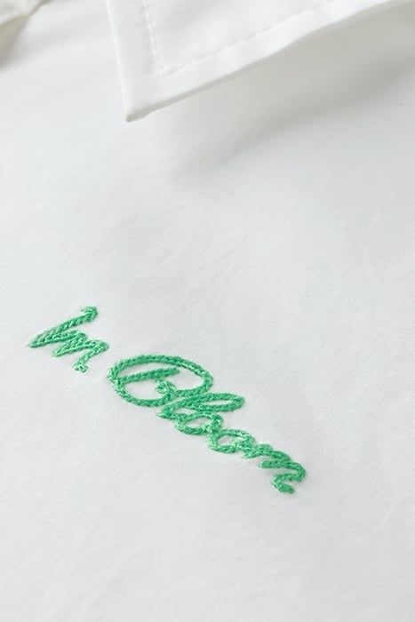 OVERSIZED EMBROIDERY CRISPY COTTON SHIRT WHITE 6
