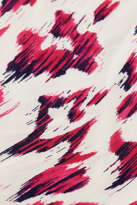 WRAPPED SHORT DRESS BRUSHED IKAT CHERRY PIE 7