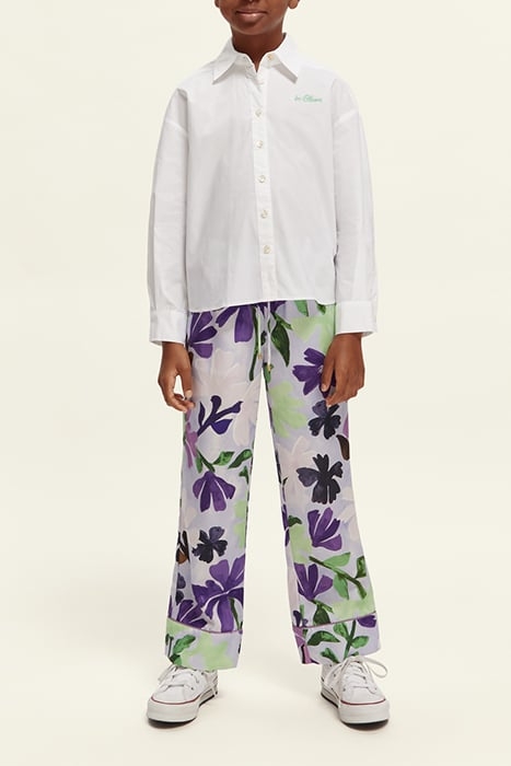 OVERSIZED EMBROIDERY CRISPY COTTON SHIRT WHITE 3